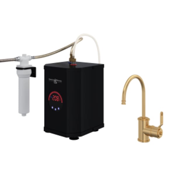 Armstrong™ Hot Water and Kitchen Filter Faucet Kit in Satin English Gold