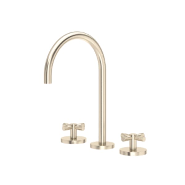 Amahle™ Widespread Lavatory Faucet With C-Spout in Satin Nickel