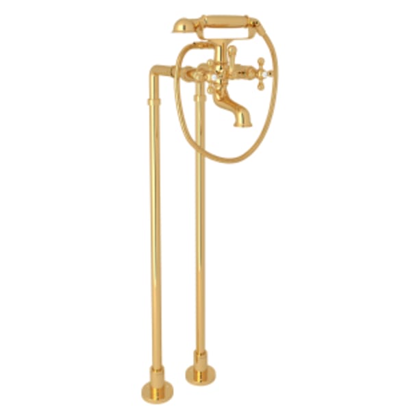 Arcana™ Floor Mount Tub Filler in Italian Brass