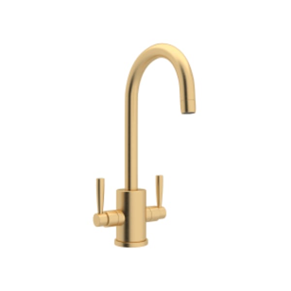 Holborn™ Two Handle Bar/Food Prep Kitchen Faucet in Satin English Gold
