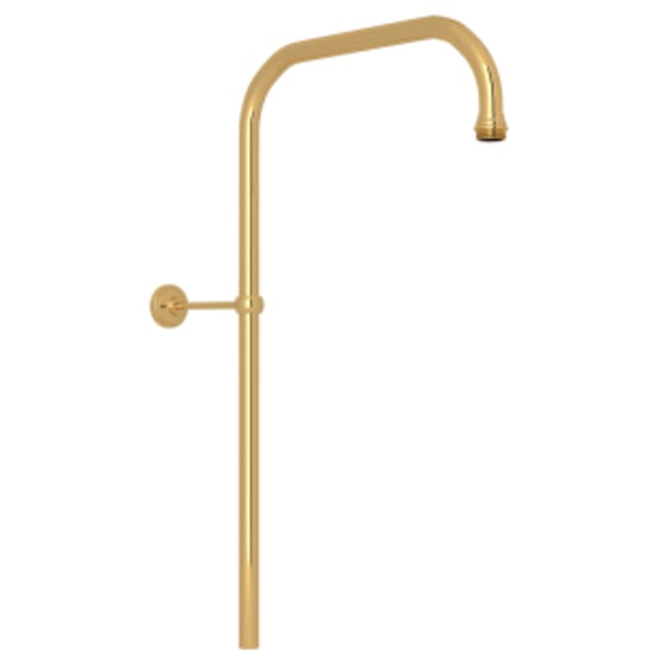 31" X 15" Rigid Riser Shower Outlet in English Gold