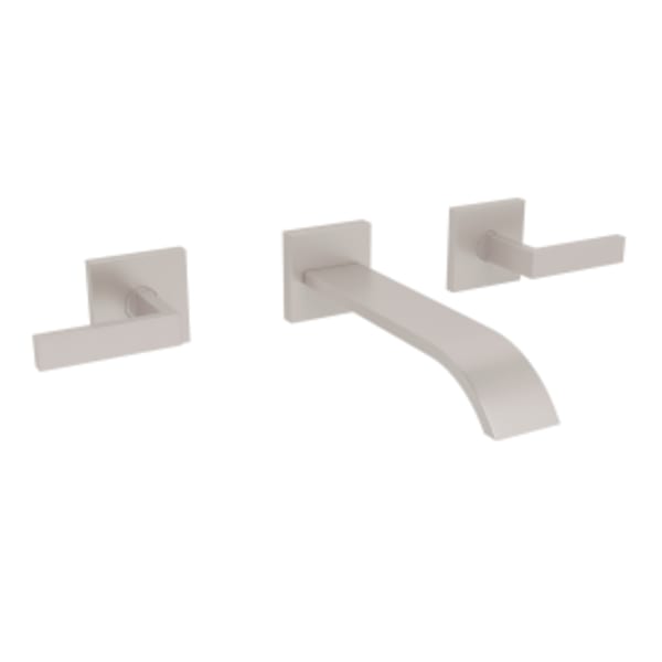 Wave™ Wall Mount Lavatory Faucet in Satin Nickel