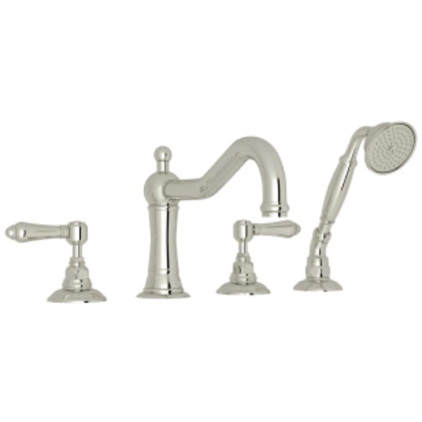 Acqui® 4-Hole Deck Mount Tub Filler in Polished Nickel