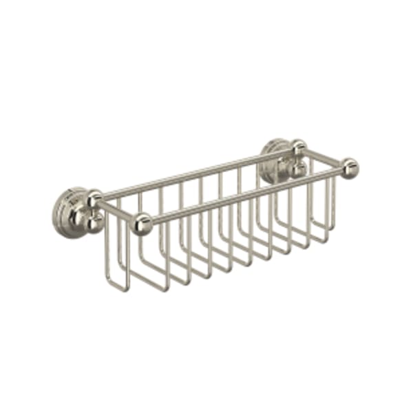 10" Bottle Basket in Polished Nickel