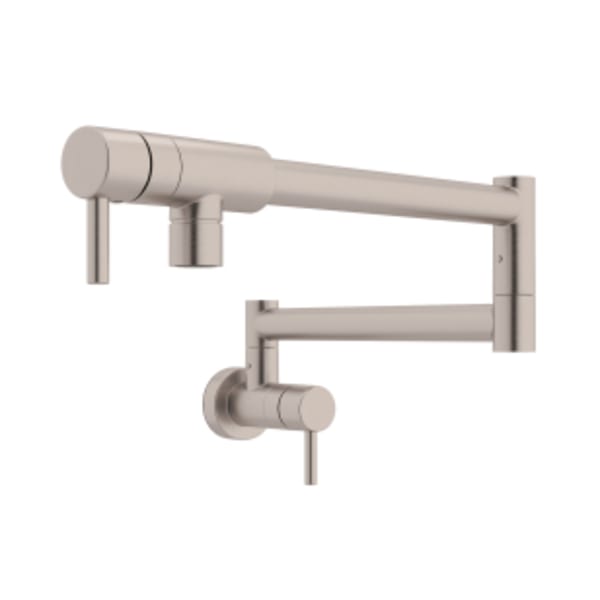 Modern Pot Filler in Satin Nickel