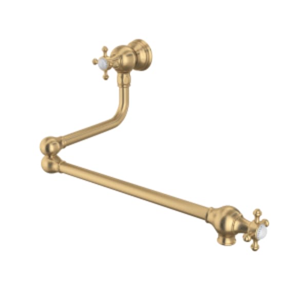 Traditional Pot Filler in Satin English Gold