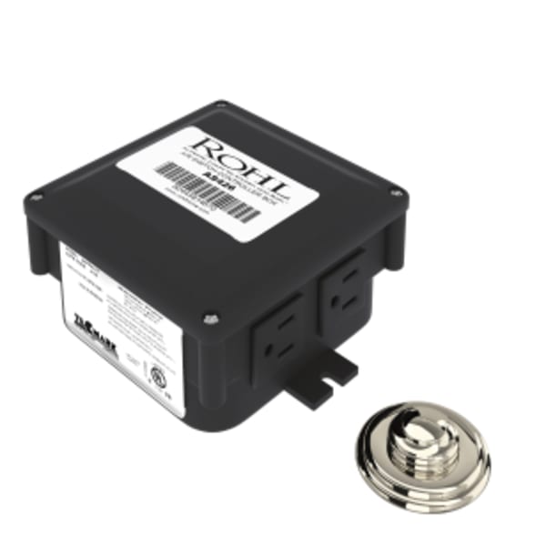 Waste Disposal Control Box With Air Switch Button in Polished Nickel