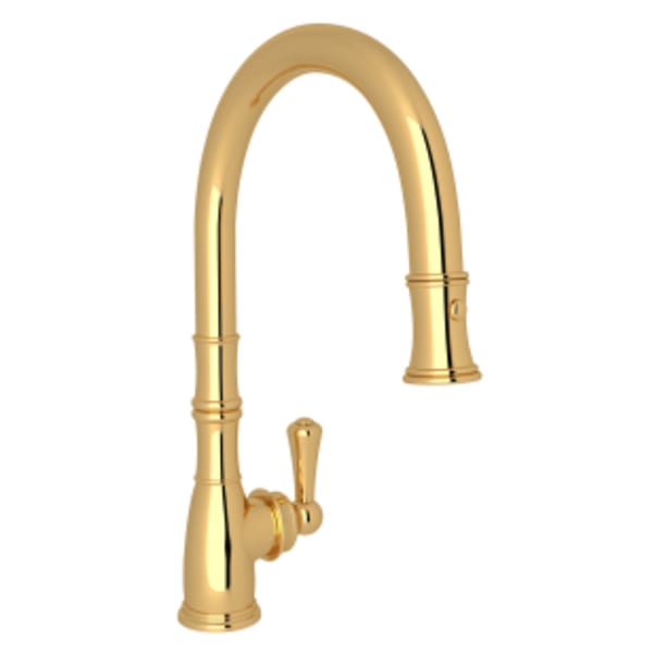 Georgian Era™ Pull-Down Kitchen Faucet in Unlacquered Brass