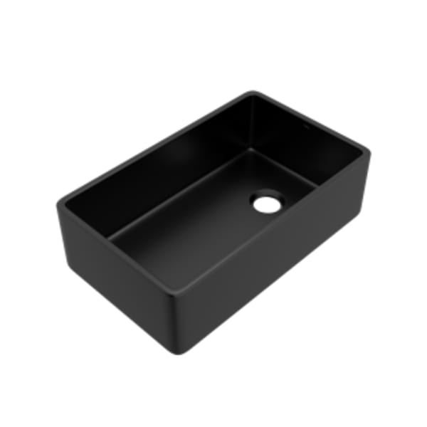 Allia™ 32" Fireclay Single Bowl Farmhouse Apron Front Kitchen Sink in Satin Black