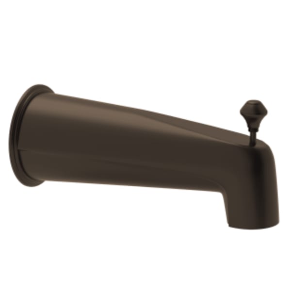 Wall Mount Tub Spout With Diverter in Tuscan Brass