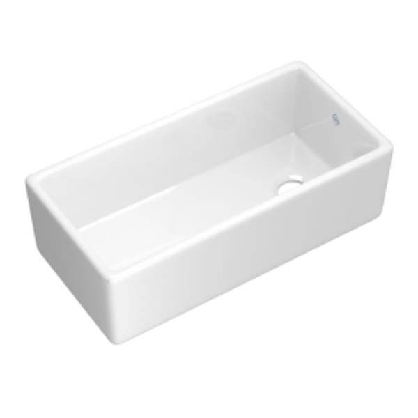 Shaker™ 36" Single Bowl Farmhouse Apron Front Fireclay Kitchen Sink in White (WH)