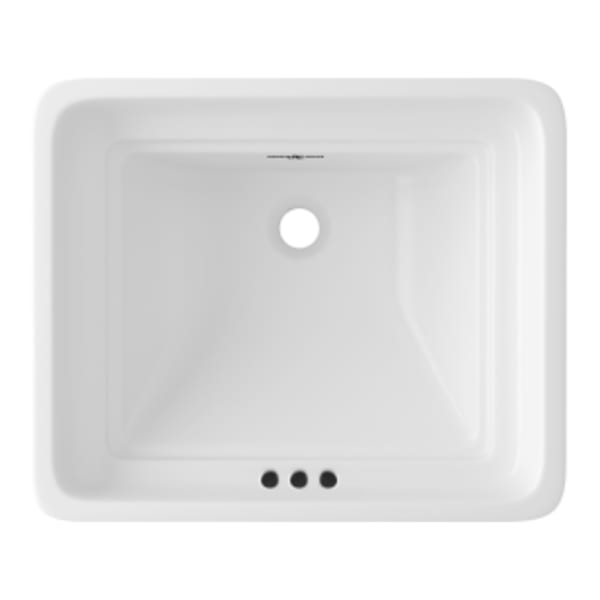 20" x 17" Rectangular Undermount Lavatory Sink in White (WH)