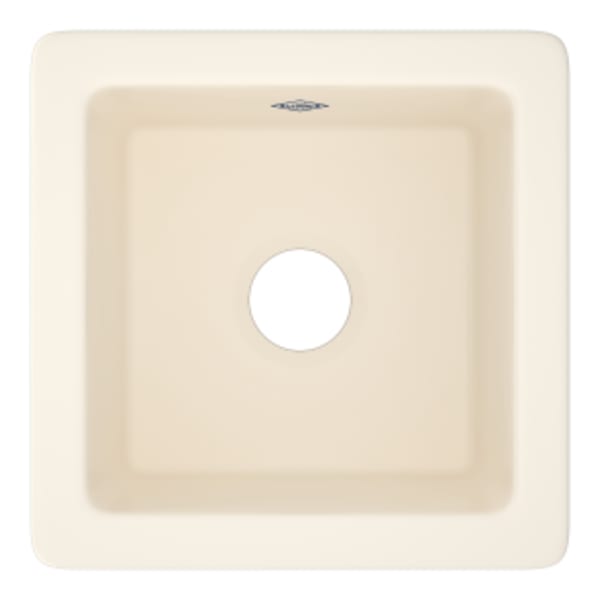 Lancaster™ 15" Single Bowl Fireclay Bar/Food Prep Kitchen Sink in Parchment