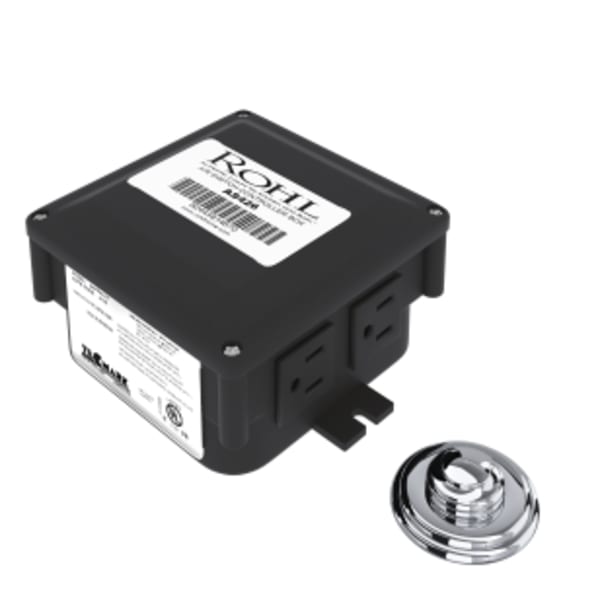 Waste Disposal Control Box With Air Switch Button in Polished Chrome