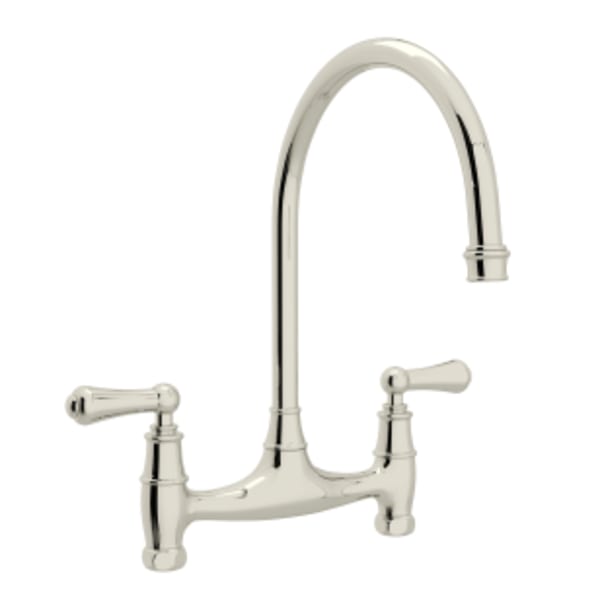 Georgian Era™ Bridge Kitchen Faucet Without Unions in Polished Nickel