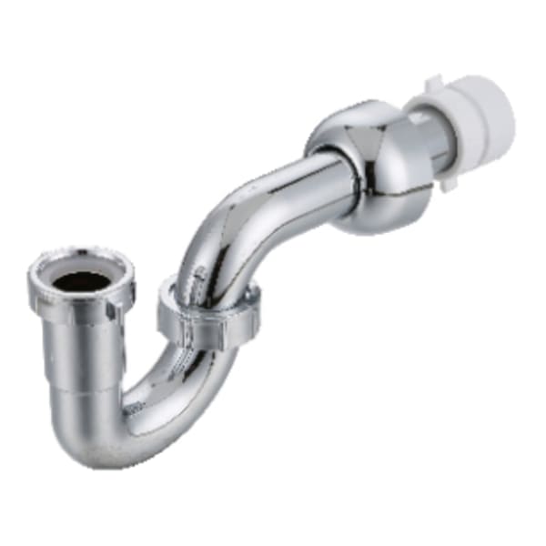 1-1/2" P-Trap, with Trap Adapter - Chrome