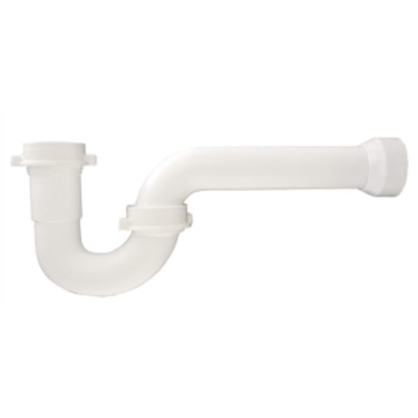 1-1/2" P-Trap, with Trap Adapter - White - PVC