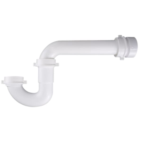 1-1/2" Reversible P-Trap, with Trap Adapter - White - PVC