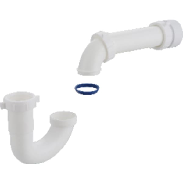 1-1/2" Reversible P-Trap, with Trap Adapter - White