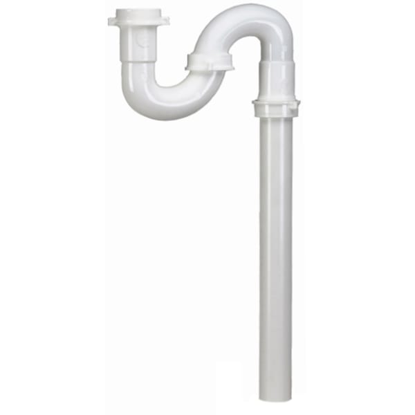 1-1/2" S-Trap, less Trap Adapter - White - PVC