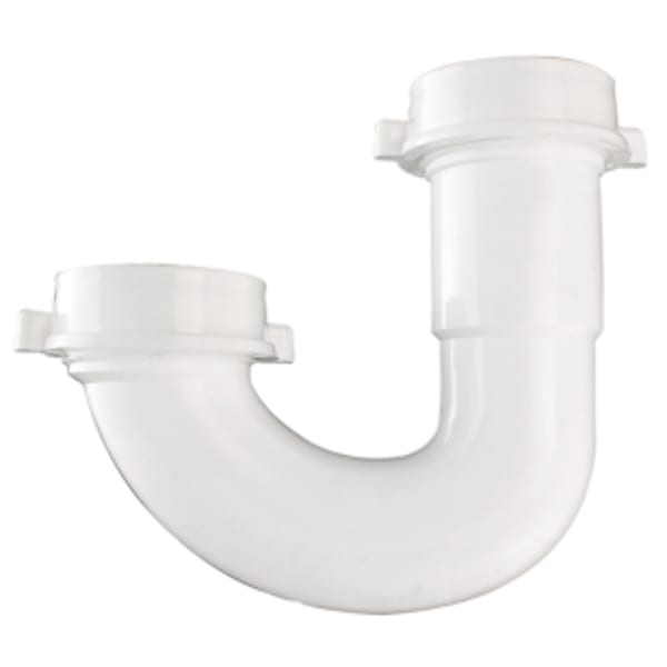 1-1/2" J-Bend, - White - PVC