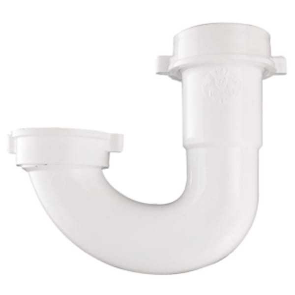 1-1/2" J-Bend, - White - PVC