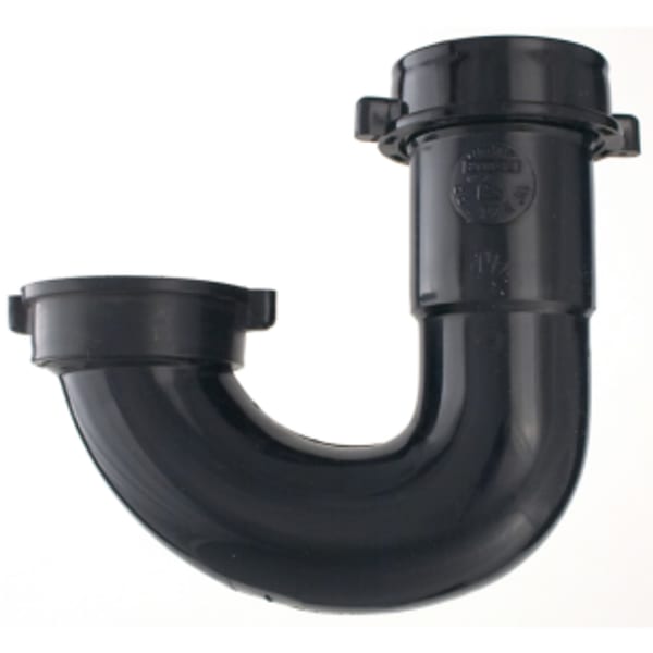 1-1/2" J-Bend, - Black - ABS