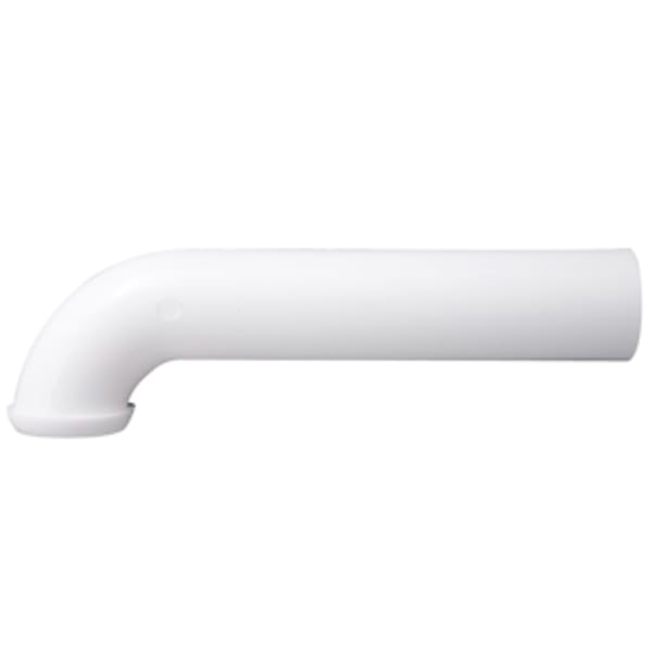 1-1/4" x 7" Wall-Bend, - White - PVC