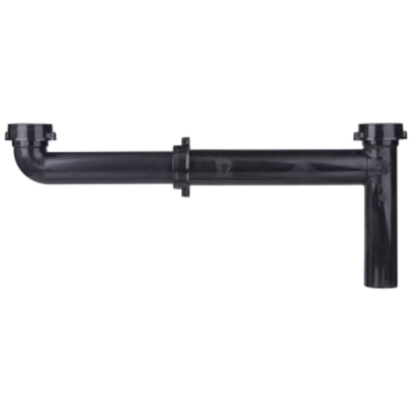 1-1/2" x 16" Slip Joint End Outlet, Telescoping - Black - ABS