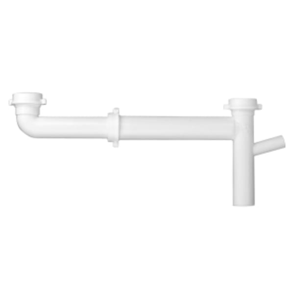 1-1/2" x 16" PVC, End Outlet, Telescoping, 1/2" Branch, - White