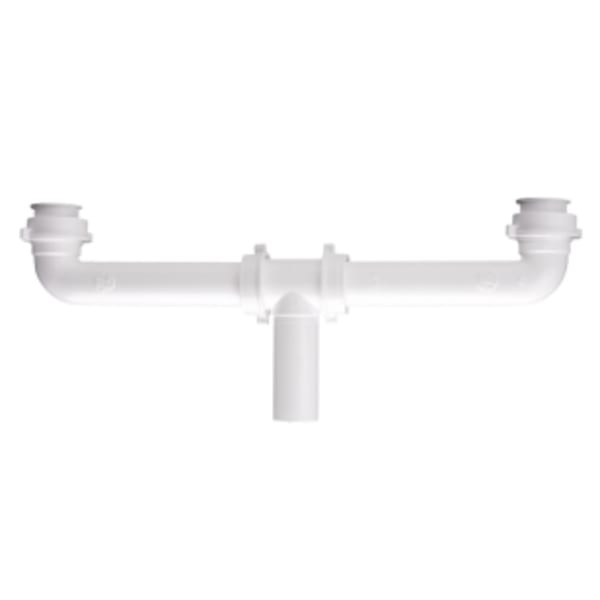 1-1/2" x 21" Slip Joint Center Outlet, - White - PVC