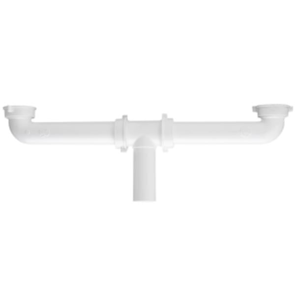1-1/2" x 16" PVC, Center Outlet, , Soft Washer, - White