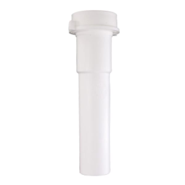 1-1/4" x 8" PVC, Slip Joint Extension, , Soft Washer, - White