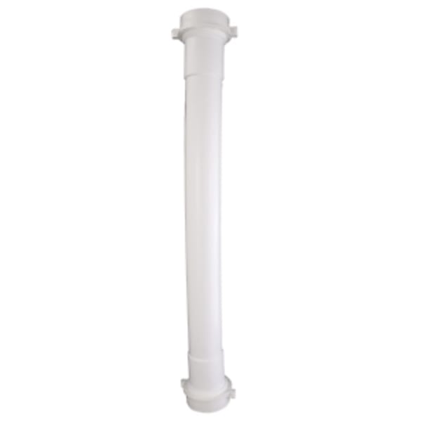 1-1/4" x 16" Slip Joint Double Slip Joint Extension, - White - PVC