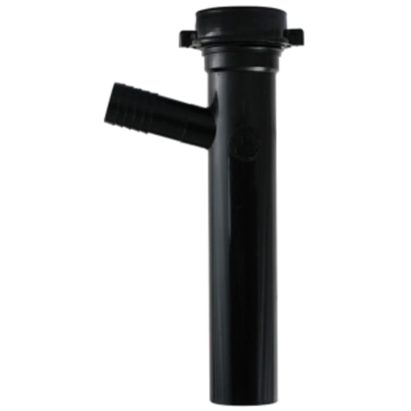 1-1/2" x 8" Slip Joint Dishwasher Tailpiece, - Black - ABS