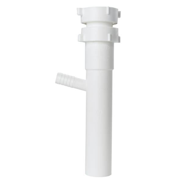 1-1/2" x 8" Dishwasher Tailpiece, - White - PVC