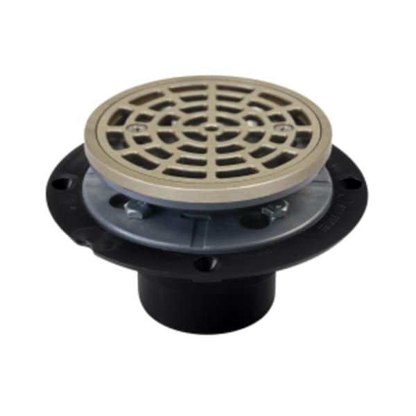 Shower Drain - Nickle Branze - Round Grate 4-7/16" - ABS