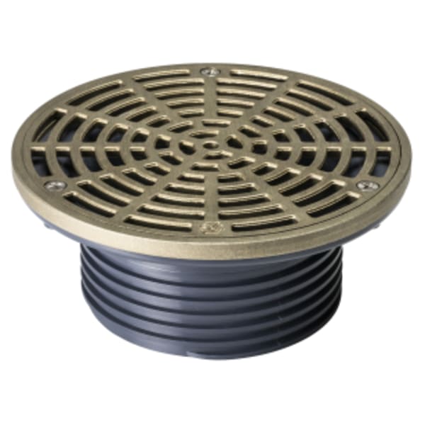 4" FinishLine - Top Only , w/Round Grate - 5-1/2" Nickle Bronze Finish