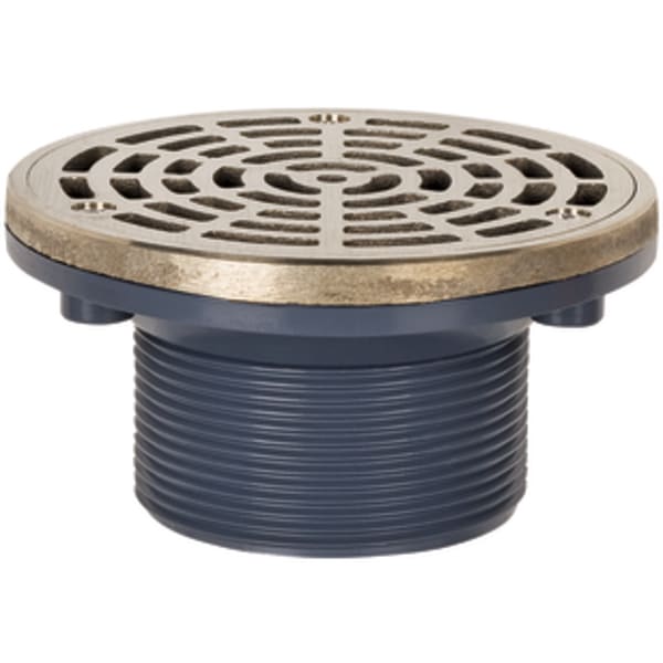 4" - Top Only , w/Round Grate - 5-1/2" Nickle Bronze Finish