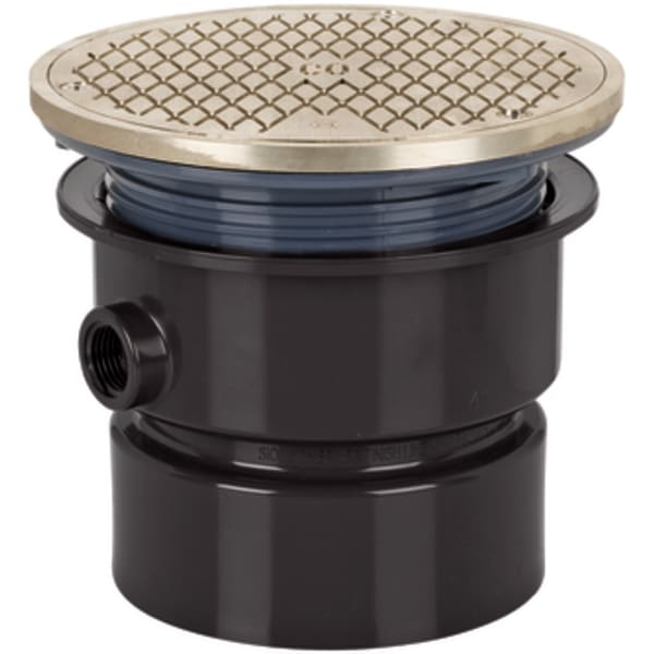 ADJ FLOOR CLEANOUT 4 ABS 6NB R&C RND