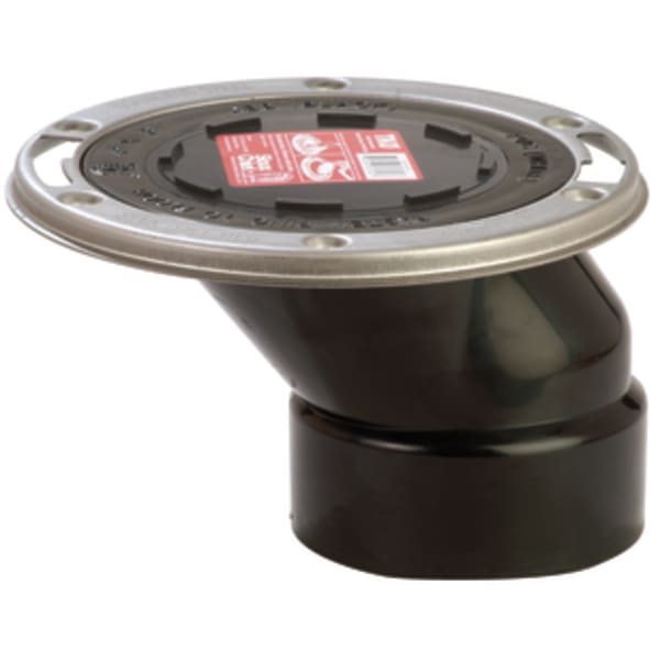 3" x 4" ABS Full Flush, 889-Series Gasketed Offset Closet Flange with TKO Knockout