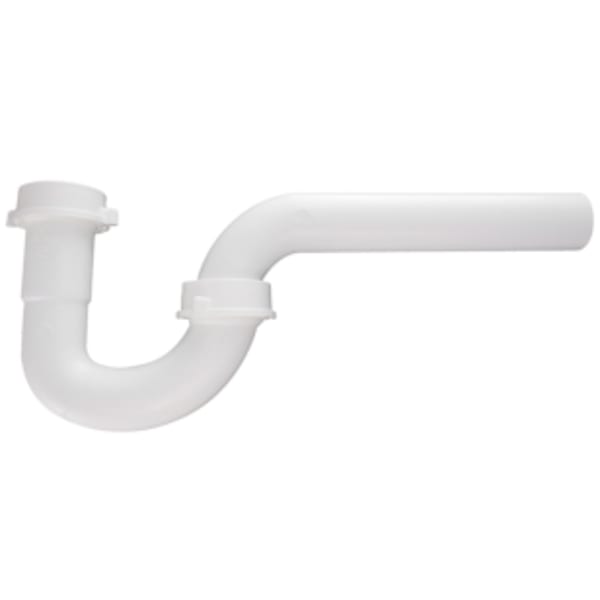 1-1/4" PVC P-Trap le Stainless Steel Trap Adapter Soft Washer White