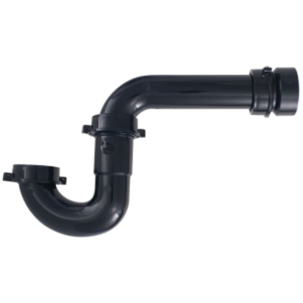 1-1/2" Reversible P-Trap with Trap Adapter Black ABS