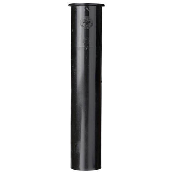 1-1/2" x 8" Flanged Tailpiece Black ABS