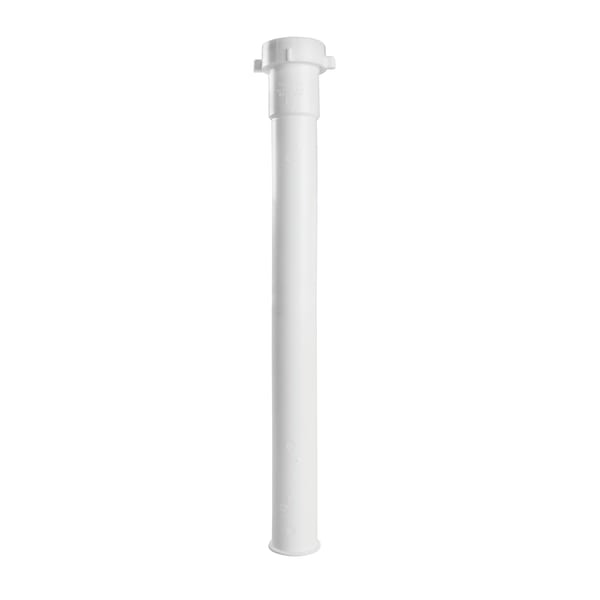 1-1/2" x 16" PVC Flanged Tailpiece Soft Washer White