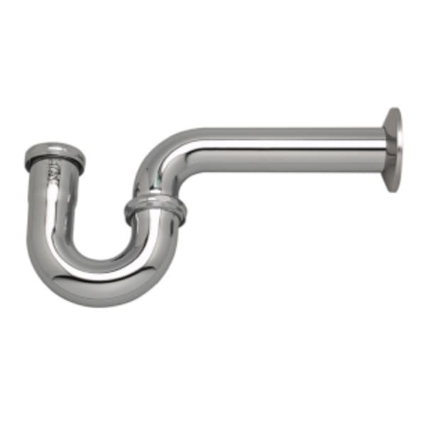 1-1/2" P-Trap with 12" Wall Tube 17Ga Chrome