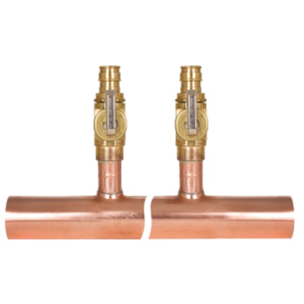 1" Male Sweat Manifold 12 Port 1/2" Male Sweat