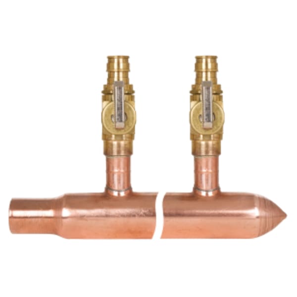 1" Male Sweat Manifold 4 port 1/2" F1960