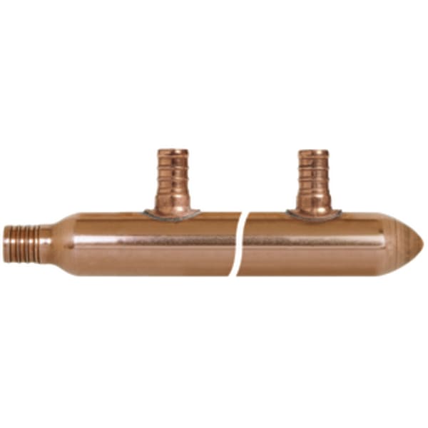 1/2" PEX F1807 4 Port Closed End Manifold