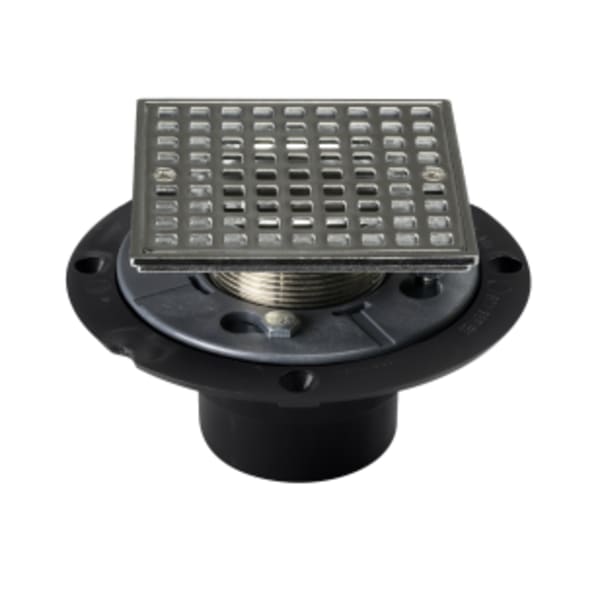 Shower Drain Chrome Square Grate ABS